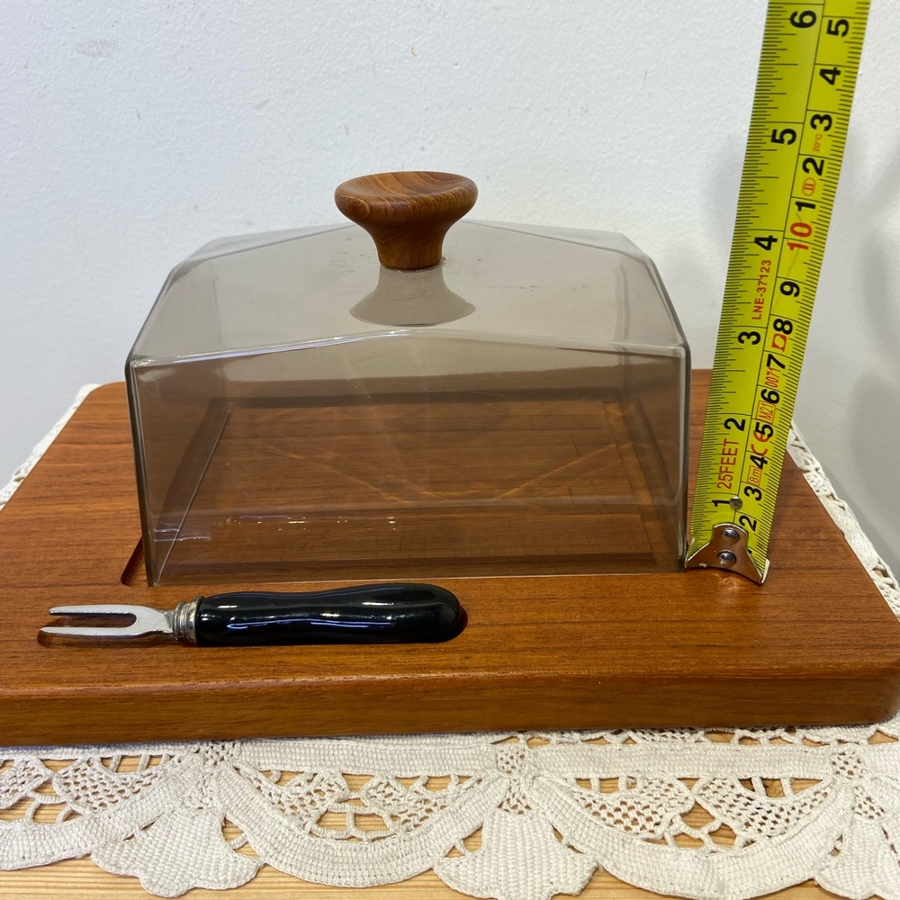 Danish Teak Wood Cheese Dome - Picture 9 of 9